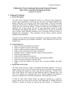 Collaborative Forest Landscape Restoration Program Proposal Alma Taylor Vegetation Management Project