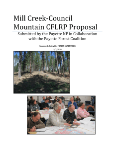 Mill Creek-Council Mountain CFLRP Proposal Submitted by the Payette NF in Collaboration