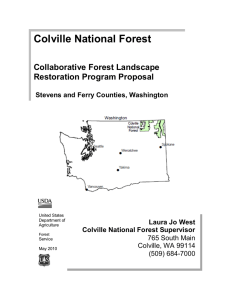 Colville National Forest  Collaborative Forest Landscape Restoration Program Proposal