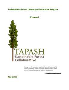 Collaborative Forest Landscape Restoration Program  Proposal