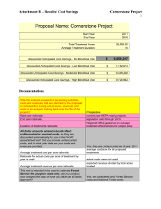 Proposal Name: Cornerstone Project Attachment B – Results/ Cost Savings Cornerstone Project