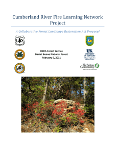 Cumberland River Fire Learning Network  Project  A Collaborative Forest Landscape Restoration Act Proposal   