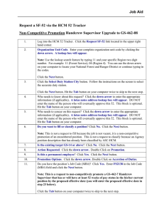 Job Aid  Request a SF-52 via the HCM 52 Tracker