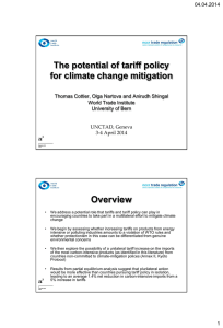 The potential of tariff policy for climate change mitigation