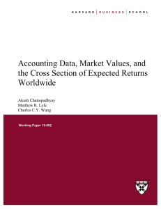 Accounting Data, Market Values, and the Cross Section of Expected Returns Worldwide