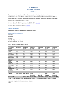 SEWS Report School of Business 2014-15