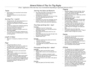 General Rules of Play for Flag Rugby