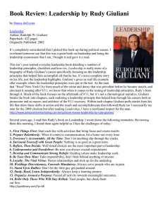 Book Review: Leadership by Rudy Giuliani