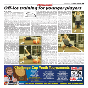 Off-ice training for younger players