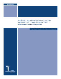 Municipal auction Rate SecuRitieS and VaRiable Rate deMand obligationS SePTeMBeR 2010
