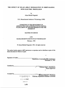 THE  EFFECT  OF  SOLAR  ARRAY ... WITH  ELECTRIC  PROPULSION by Alissa  Mirella Fitzgerald