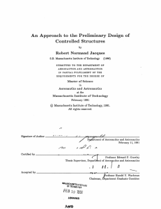 An  Approach  to  the  Preliminary Design ... Controlled  Structures Robert  Normand  Jacques