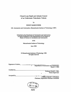 Closed-Loop  Depth  and Attitude Control