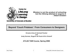 Beyond ‘Couch Potatoes’: From Consumers to Designers
