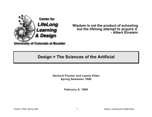 Design = The Sciences of the Artificial - Albert Einstein