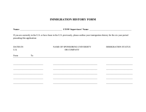IMMIGRATION HISTORY FORM
