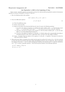 Homework Assignment #2 Fall 2013 - MATH308