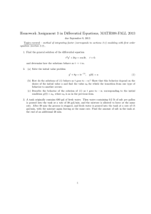 Homework Assignment 3 in Differential Equations, MATH308-FALL 2013