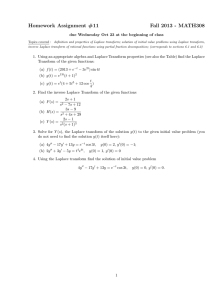 Homework Assignment #11 Fall 2013 - MATH308