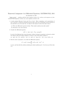 Homework Assignment 4 in Differential Equations, MATH308-FALL 2015