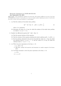 Homework Assignment 6 in MATH 308-Fall 2015 due September 30, 2015