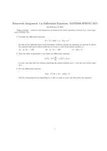 Homework Assignment 4 in Differential Equations, MATH308-SPRING 2015