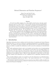 Mutual Dimension and Random Sequences ∗ Adam Case and Jack H. Lutz