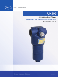 UH209 UH209 Series Filters ULTIPLEAT SRT HIGH PRESSURE   FILTERS