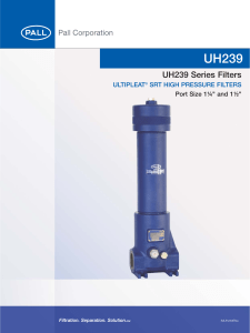 UH239 UH239 Series Filters ULTIPLEAT SRT HIGH PRESSURE   FILTERS