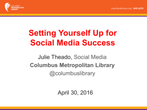 Setting Yourself Up for Social Media Success Julie Theado,
