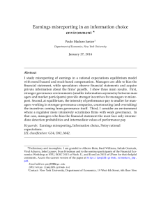 Earnings misreporting in an information choice environment