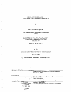 AIRCRAFT SCHEDULING: BRUCE CURTIS  LUBOW