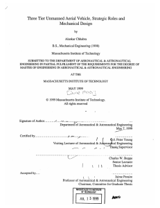 Three Tier Unmanned  Aerial Vehicle,  Strategic  Roles ... Mechanical  Design