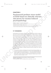 Psychosocial predator stress model of PTSD based on clinically relevant