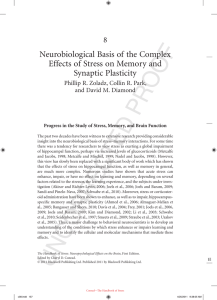 Neurobiological Basis of the Complex Effects of Stress on Memory and 8