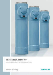 3ES Surge Arrester Answers for energy. Metal-enclosed, SF