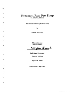 Pheasant Run Pro  Shop