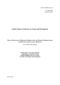 United Nations Conference on Trade and Development P D T