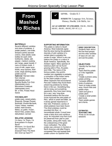 From Mashed to Riches Arizona Grown Specialty Crop Lesson Plan