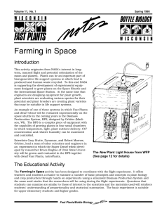 Farming in Space Introduction