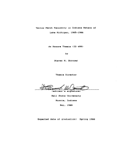 Yellow  Perch  Fecundity  in  Indiana ... Lake  Michigan,  1985-1986