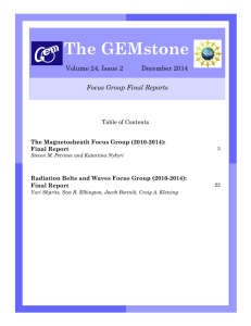 The GEMstone Focus Group Final Reports