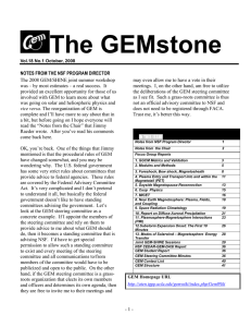 The GEMstone