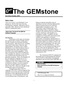 The GEMstone  Editor’s Note: