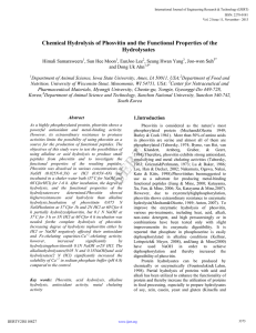 Chemical Hydrolysis of Phosvitin and the Functional Properties of the Hydrolysates