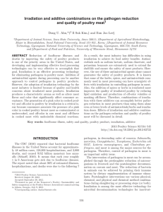 Irradiation and additive combinations on the pathogen reduction