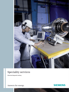 Speciality services Answers for energy. Electrical diagnostic testing