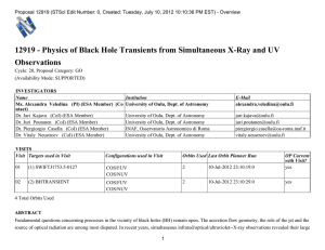 12919 - Physics of Black Hole Transients from Simultaneous X-Ray... Observations