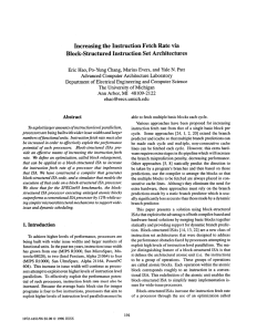 Increasing the Instruction Fetch Rate via Block-Structured Instruction Set Architectures