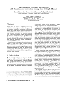 An Elementary Processor Architecture